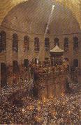 Eugene Girardet The Sacred Fire of Jerusalem Spain oil painting artist
